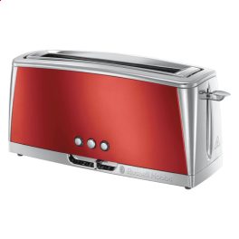  Russell Hobbs 23250-56 Luna Solar Piros 2 Szeletes Hosszú Kenyérpirító
