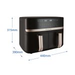 Russell Hobbs 27680-56 Satisfryer dupla kosaras Airfryer 9L