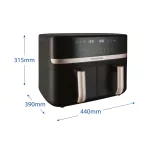 Russell Hobbs 27680-56 Satisfryer dupla kosaras Airfryer 9L